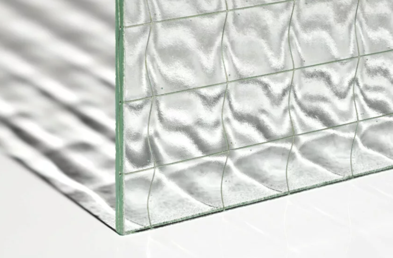 Verre armé grande maille